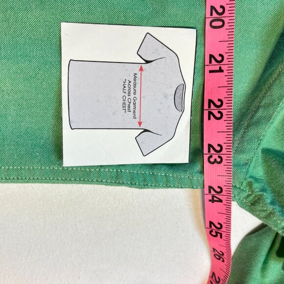 🟩Gap Slim Fit Button-Up Shirt Men’s Size L Green 100% Cotton - Picture 7 of 10